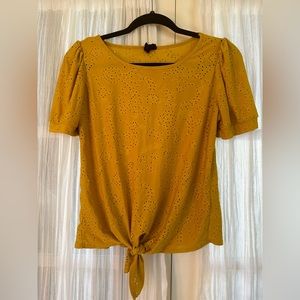 W5 Concepts Yellow Eyelet Blouse